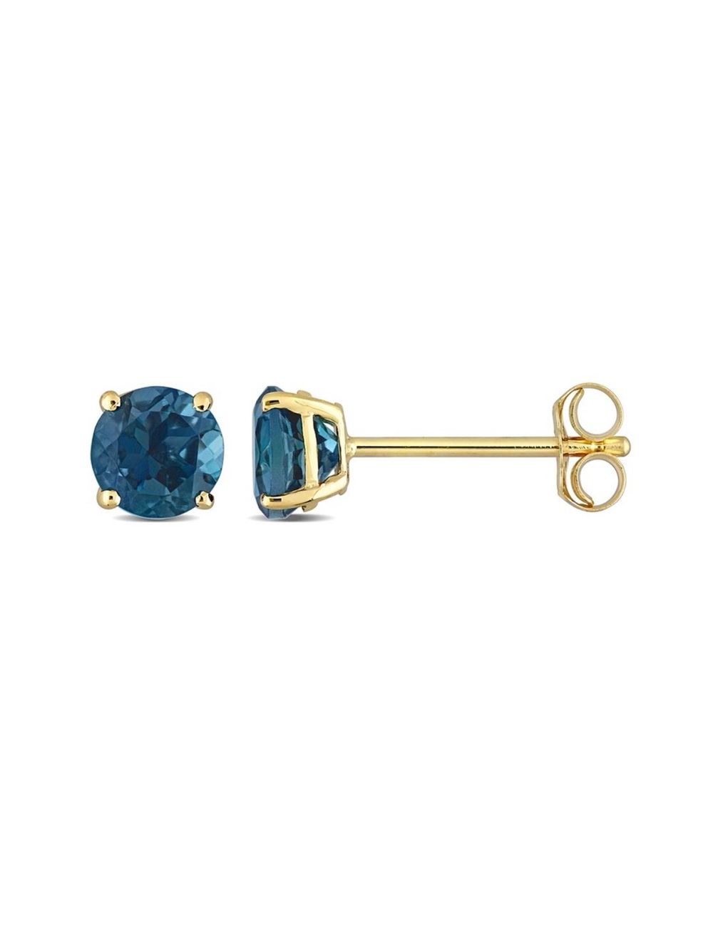 NIB 14k 1.20 ct. tw. London Blue Topaz Studs